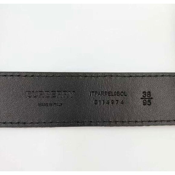 Burberry Reversible30 House Check Canvas Leather Belt Black 95cm 8114974 - Picture 7 of 9